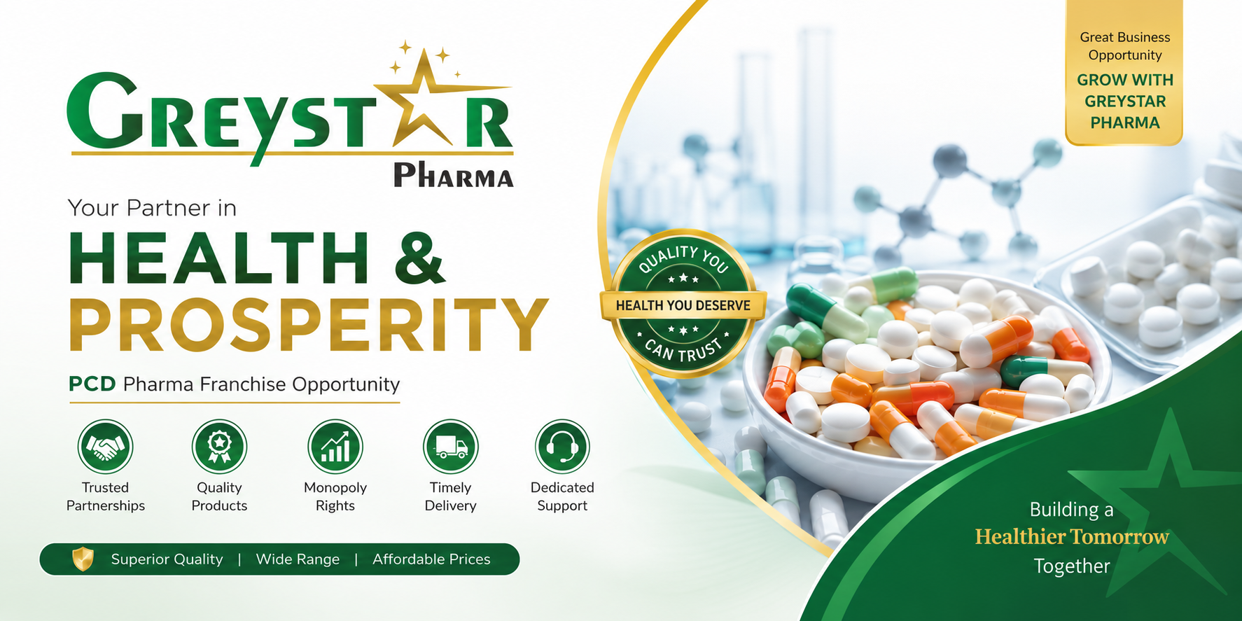 Greystar Pharma PCD Franchise Banner