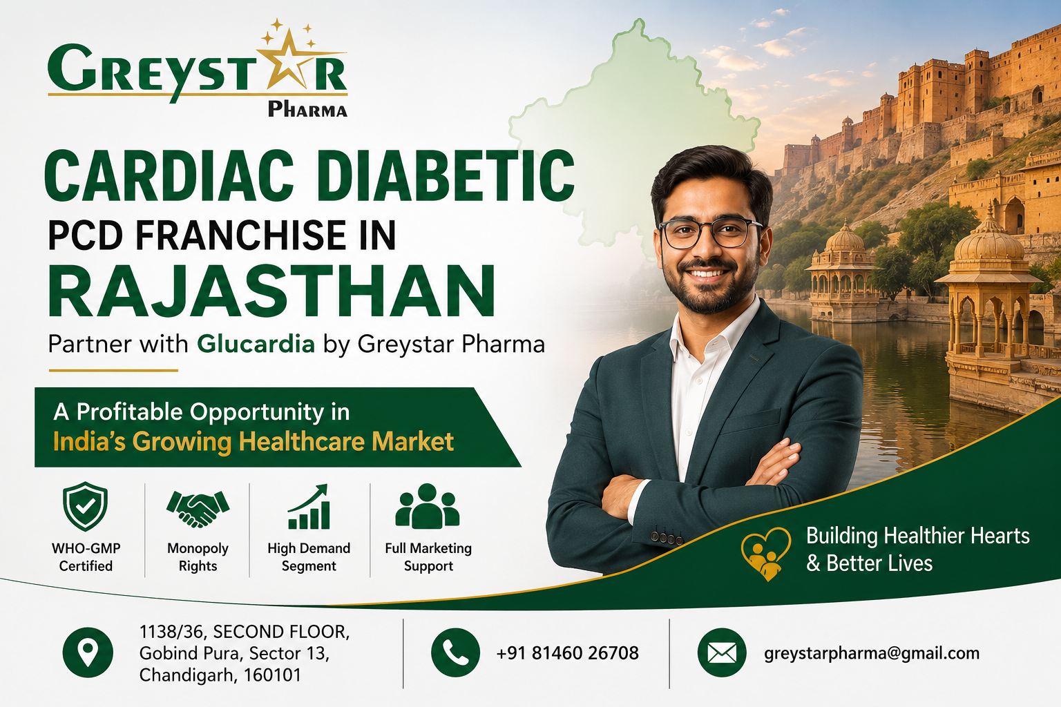 Cardiac Diabetic PCD Franchise in Rajasthan: Complete Guide with Glucardia by Greystar Pharma