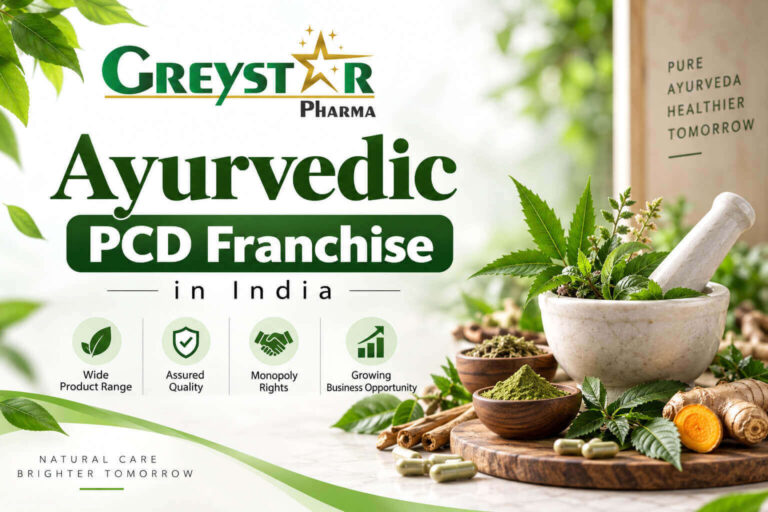 Greystar Pharma Ayurvedic PCD Franchise in India with herbal product range and monopoly franchise opportunity